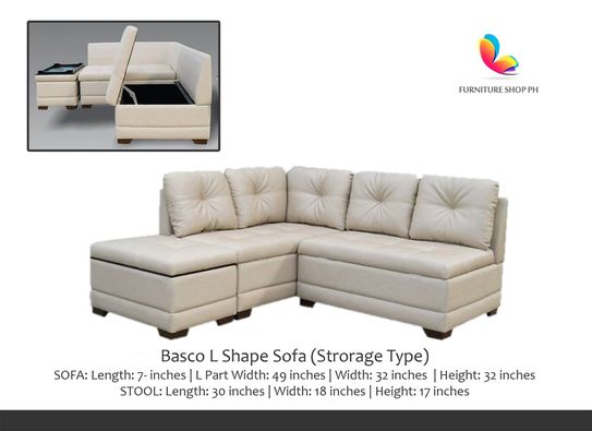 Basco L Shape Sofa (Storage Type)