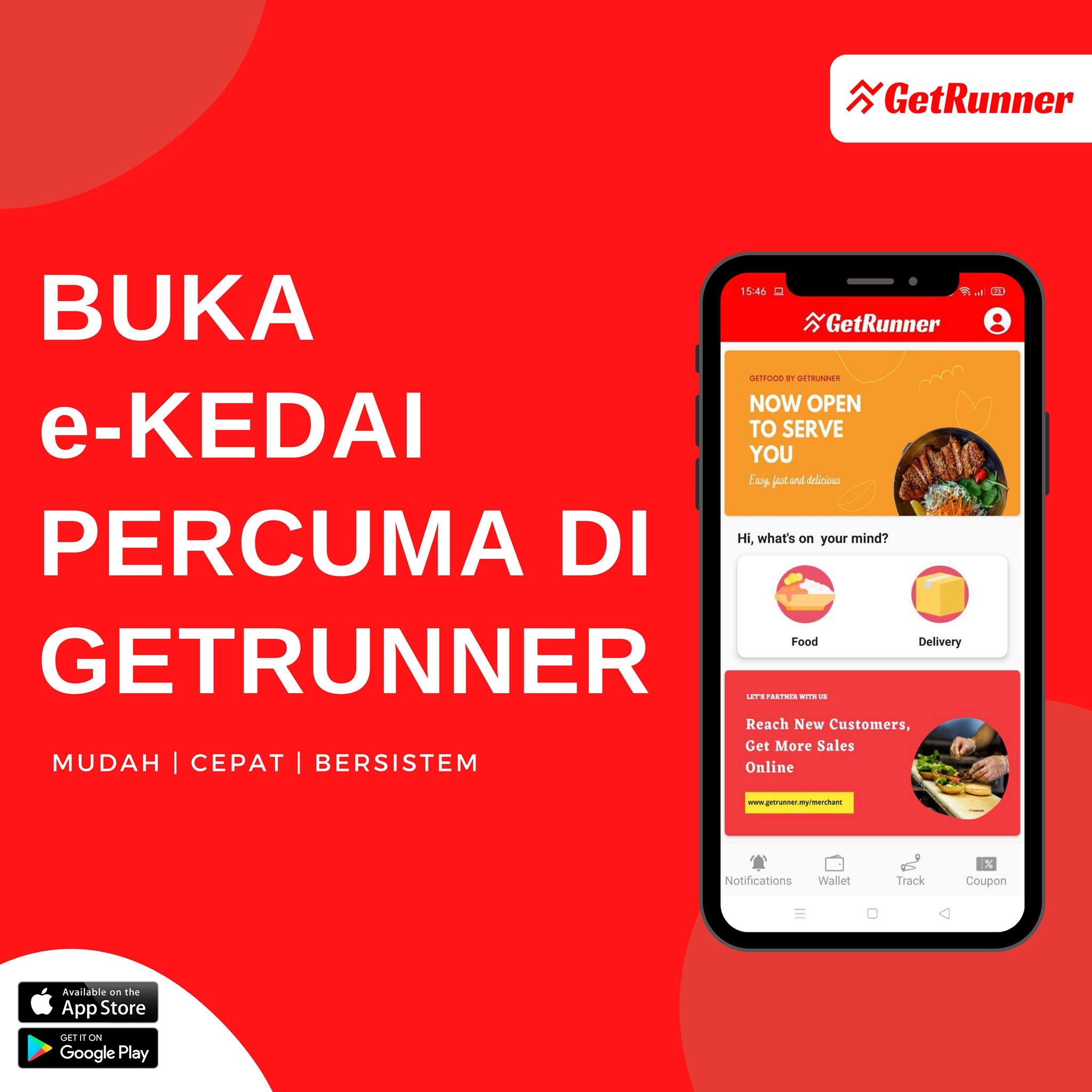 Buka e-Kedai Percuma di GetRunner