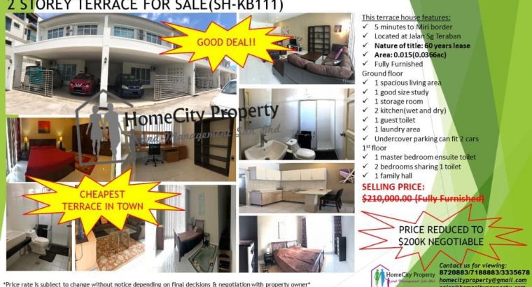 SH-KB111 – EXISTING WELL MAINTAINED 2 STOREY TERRACE FOR SALE