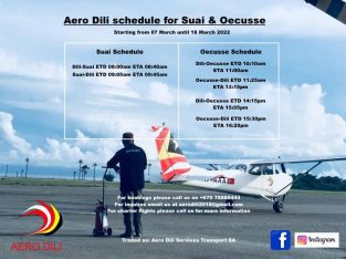 Charter flights to Suai and Oecusse