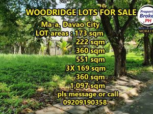 Woodridge Park Subdivision lots for Sale