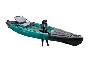12′ THALASSA Pedal Kayak (Push or Rotational )- Black-Blue Color