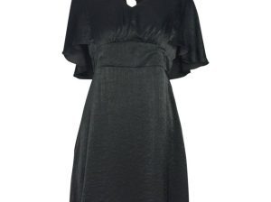 Cape Dress in Black UK 14