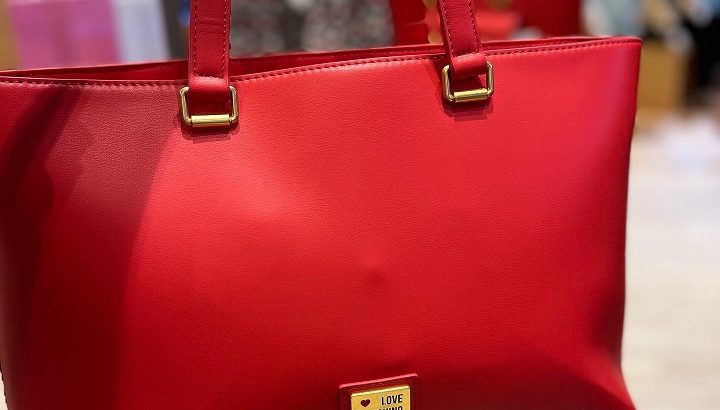 Moschino red tote bag
