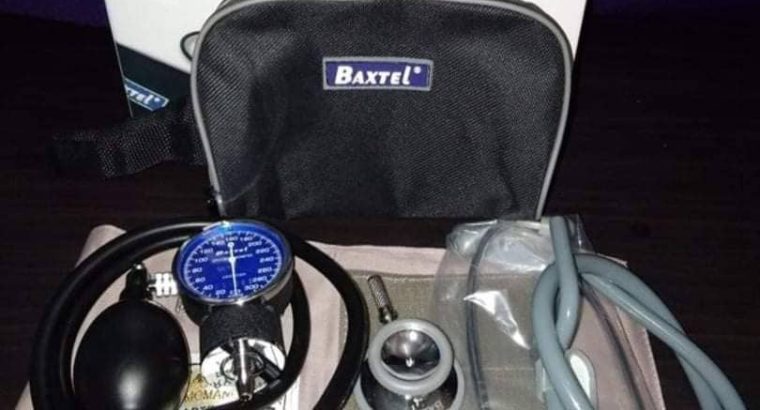 Baxtel stethoscope with baxtel sphygmomanometer