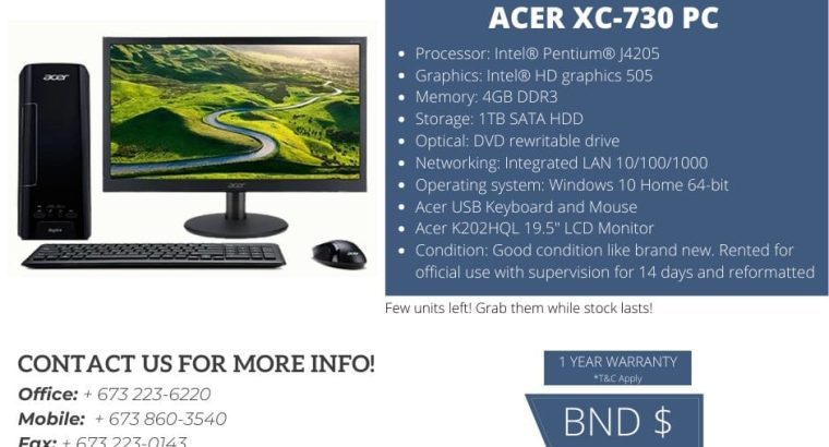 Affordable desktop PC (inclusive of monitor)