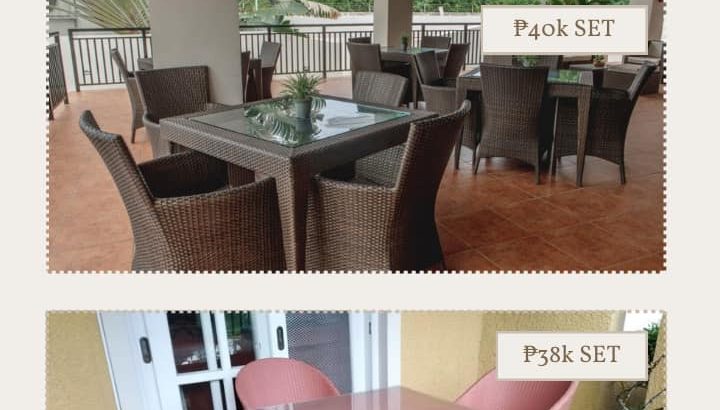 Weatherproof furniture for resort